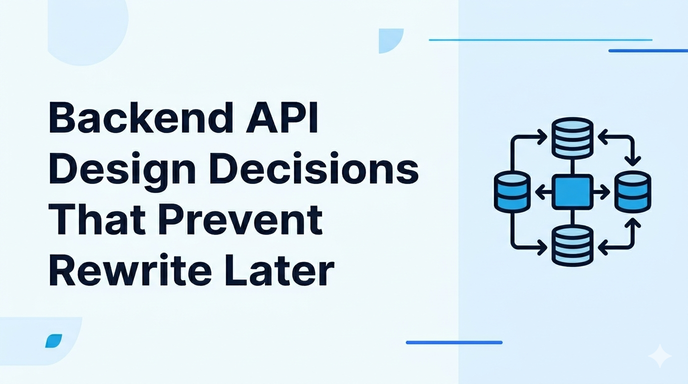 Backend API Design Decisions That Prevent Rewrite Later