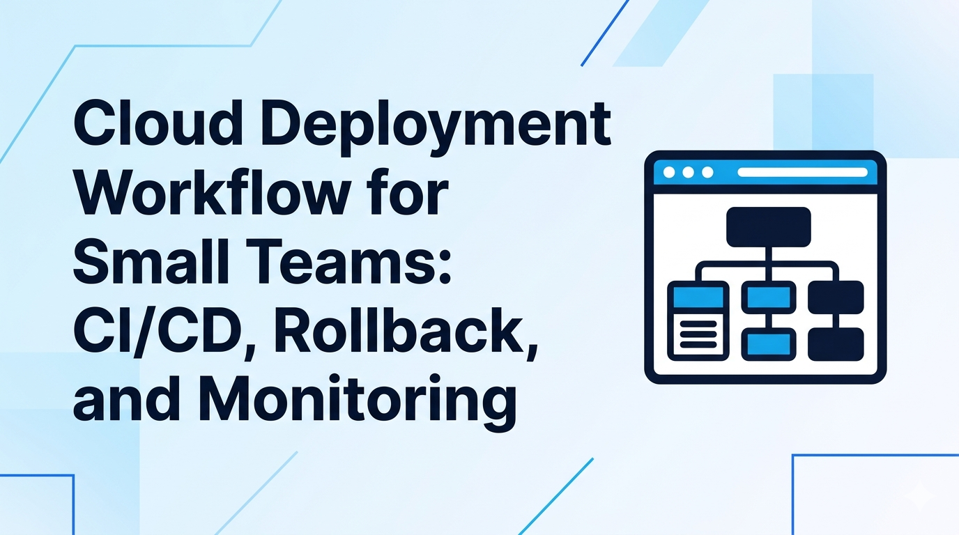 Cloud Deployment Workflow for Small Teams: CI/CD, Rollback, and Monitoring