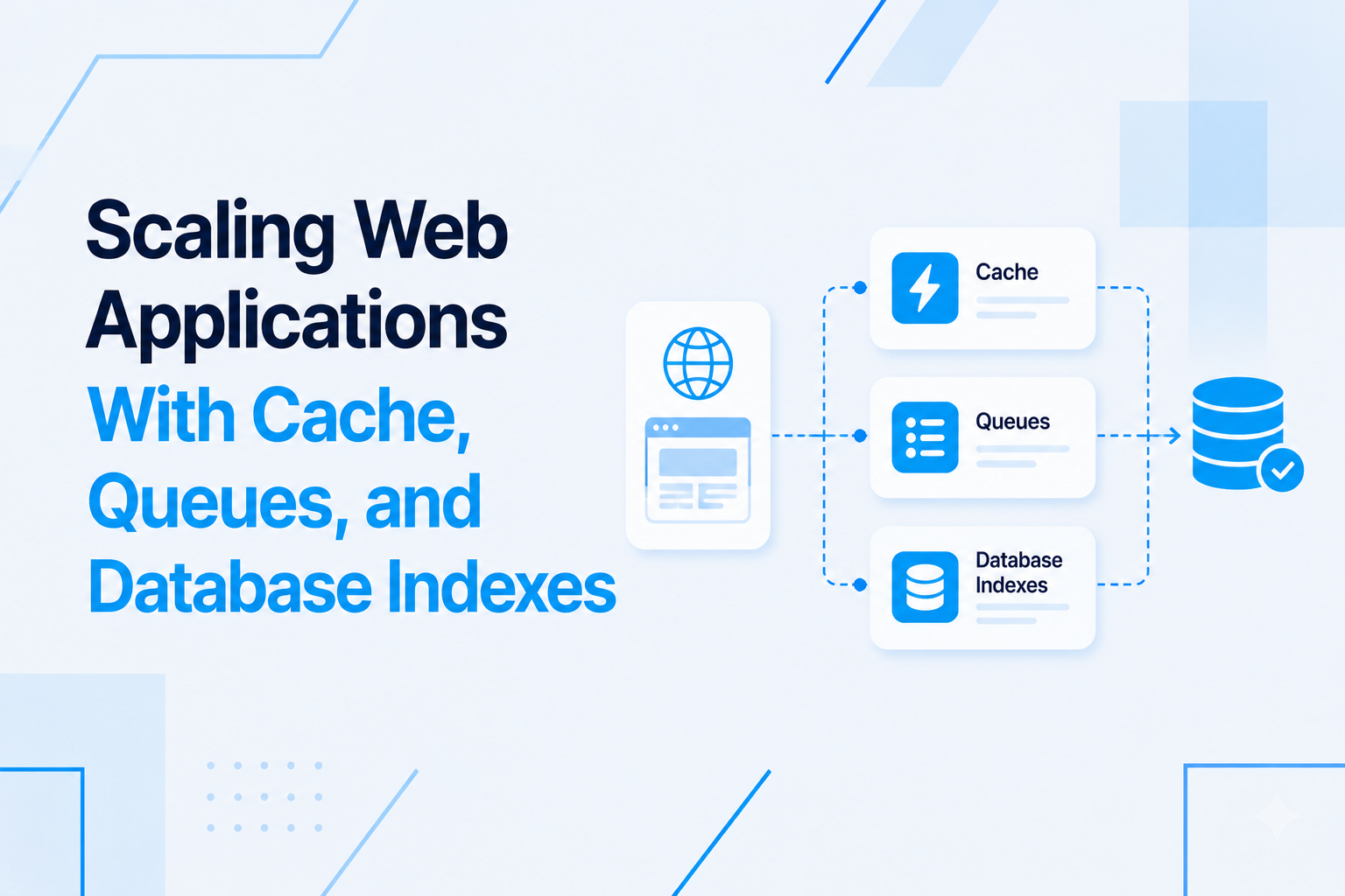 Scaling Web Apps: Cache, Queues, and Indexes